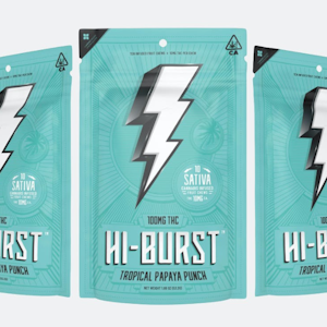 Hi-burst - 10CT- SATIVA- TROPICAL PAPAYA PUNCH- FRUIT CHEW