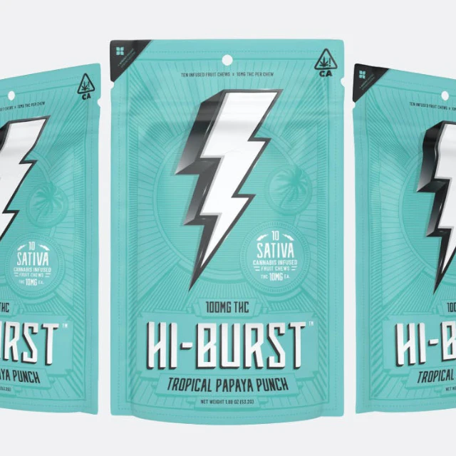Hi-burst - 10CT- SATIVA- TROPICAL PAPAYA PUNCH- FRUIT CHEW Main Image