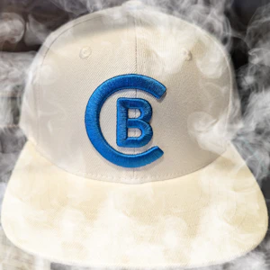 Cannablue - HAT- CB WHITE- FLOWER PATTERN
