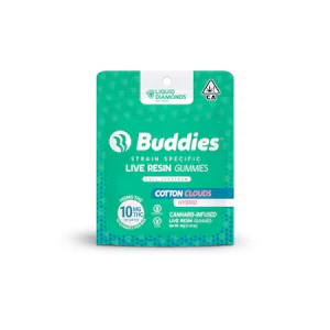 Buddies - 10CT- COTTON CLOUDS- LIVE RESIN- GUMMIES
