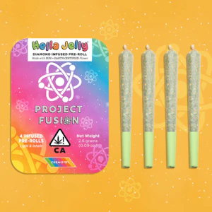 Project fusion - 4PK- 0.65G- HELLA JELLY- DIAMOND INFUSED- PRE ROLLS