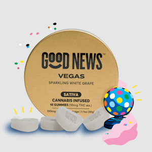 Good news - 10CT- VEGAS- SPARKLING WHITE GRAPE- SOUR