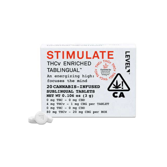 Level - 20CT- STIMULATE- THCV ENRICHED TABLINGUAL Main Image