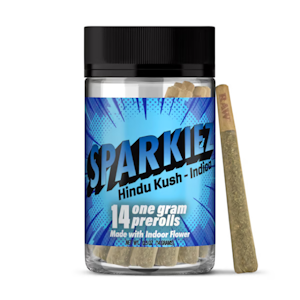 Sparkiez - 14PK- 1G- INDICA- HINDU KUSH- PRE ROLLS