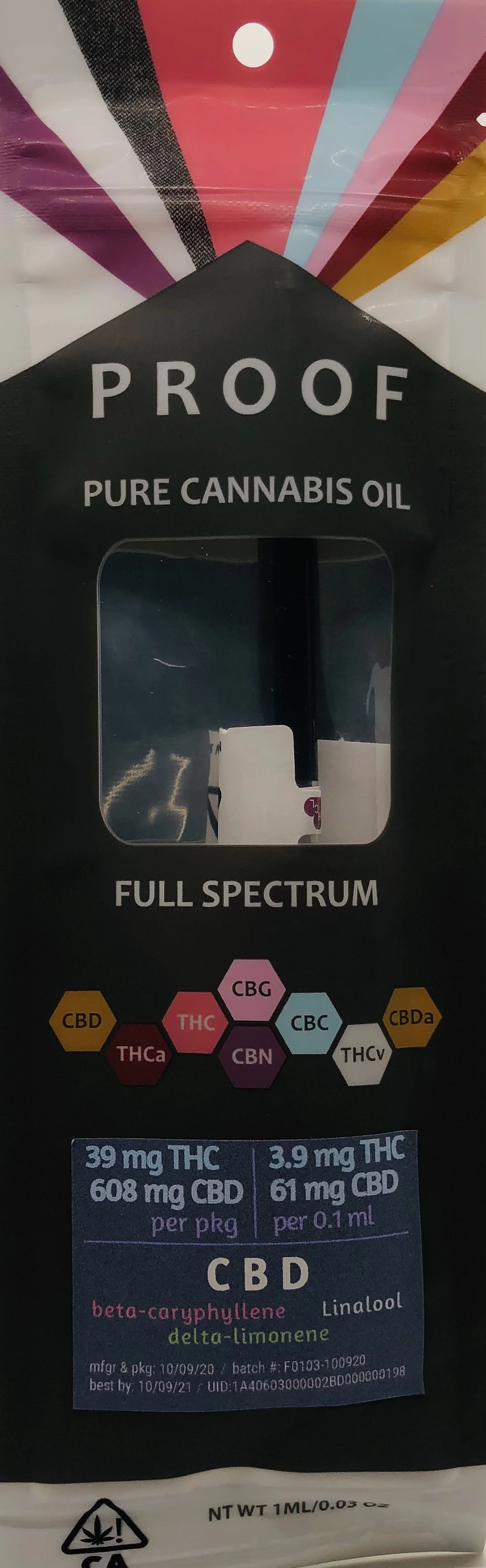 Proof - SYRINGE- CBD OIL- FULL SPECTRUM Main Image