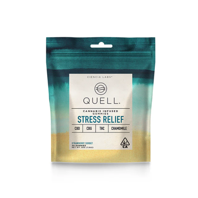 Quell - 20CT- 15:5:1- STRAWBERRY SORBET- CBD:CBG:THC- GUMMIES Main Image