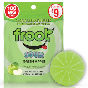 Froot - SINGLE- 100MG- SOUR GREEN APPLE- GUMMY