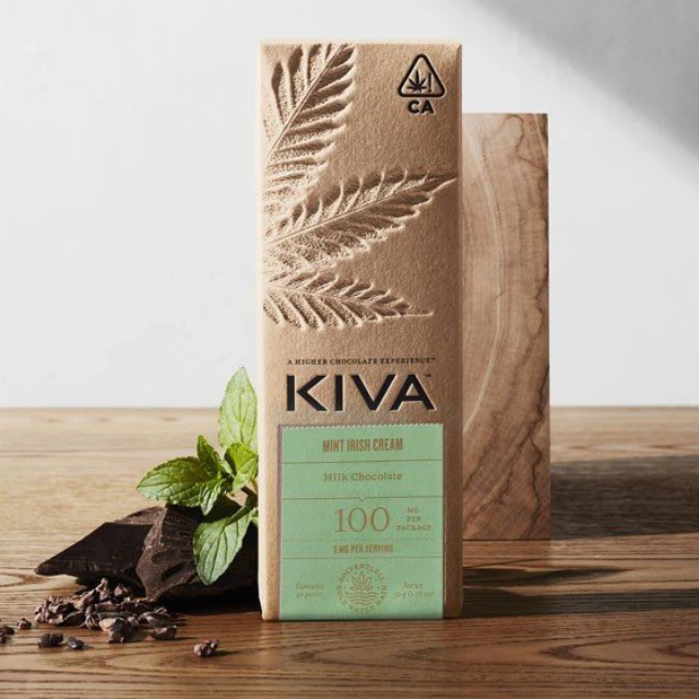Kiva - MINT IRISH CREAM- MILK CHOCOLATE- BAR- 100MG Main Image