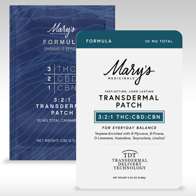 Mary's medicinal - SINGLE PATCH- THE FORMULA- 3:2:1- THC:CBD:CBN Main Image
