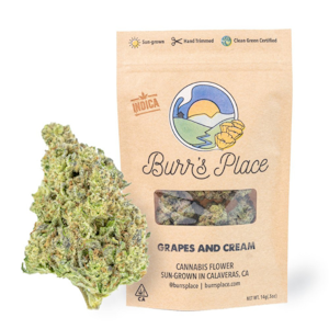 Burr's place - 1/2 OZ- GRAPES AND CREAM- SUN GROWN