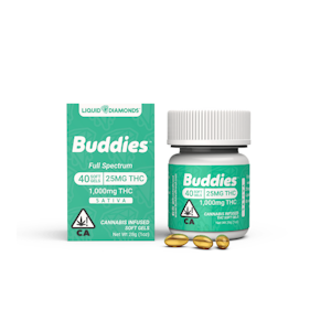Buddies - 40CT- 25MG CAPSULES- SATIVA- LIQUID DIAMOND
