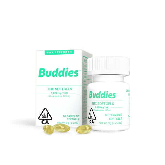 Buddies - 10CT- 100 MG CAPSULES- THC Main Image