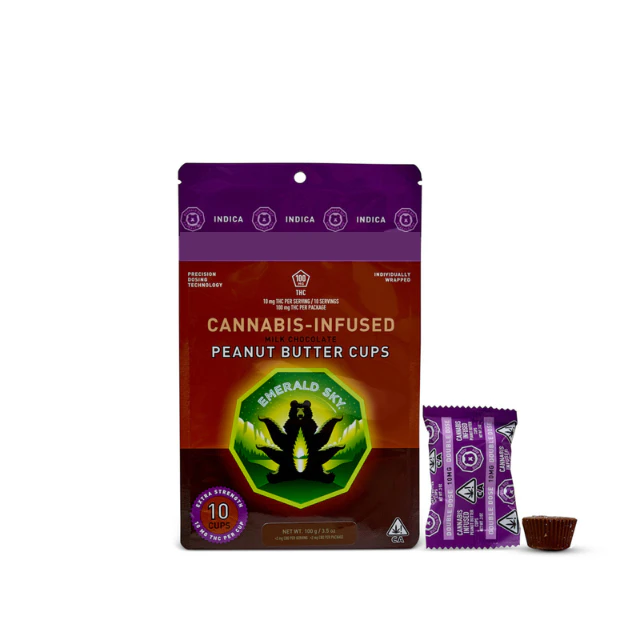 Emerald sky - 10CT- INDICA- PEANUT BUTTER CUPS- DARK CHOCOLATE Main Image