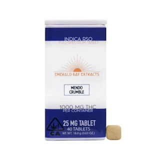 Emerald bay extracts - 40CT- MENDO CRUMBLE- RSO- TABLET